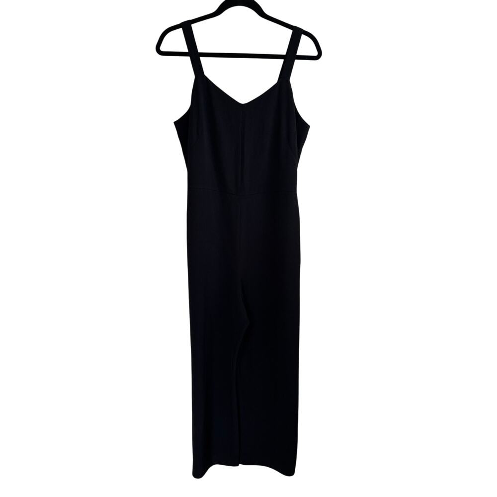 Everlane The Japanese GoWeave Slip Jumpsuit Black V-Neck Zip Sleeveless Sz 4